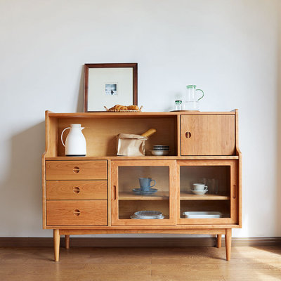 Simple Nordic Glass Door Accent Cabinet