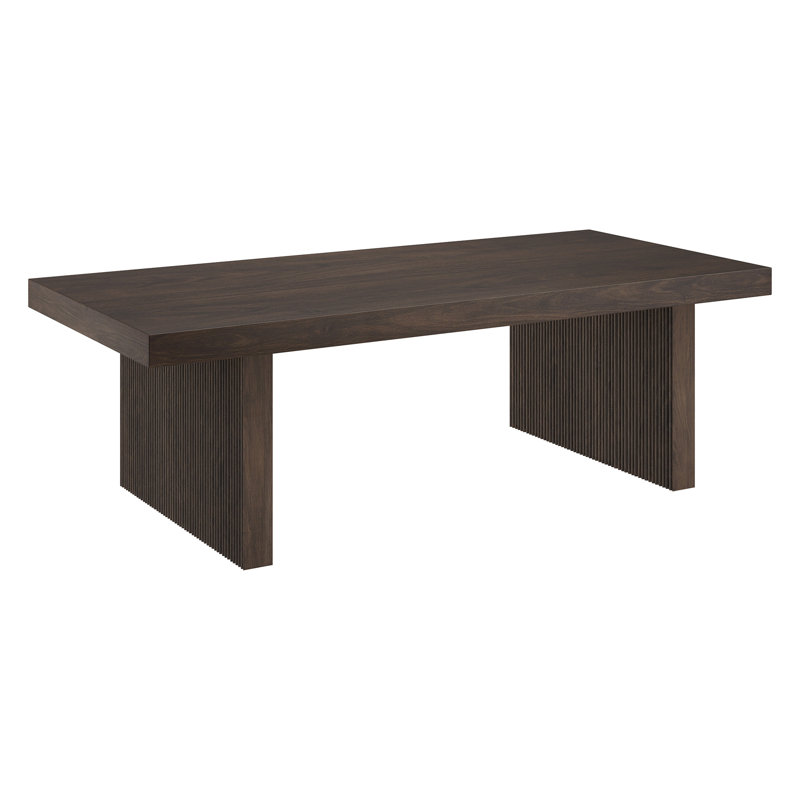 Soren 48" Wide Rectangular Coffee Table, Alder Brown
