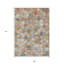 Tapis extérieur lavable géométrique beige et bleu sarcelle 9 pi x 12 pi HomeRoots