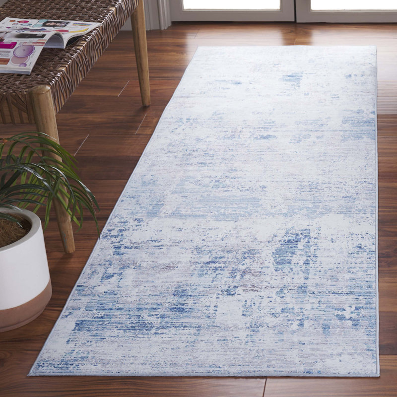 Seandre Abstract Machine Washable Area Rug, Tapis de couloir 2 pi 6 po x 8 pi
