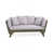 Coussin gris / cadre gris foncé est en rupture de stock