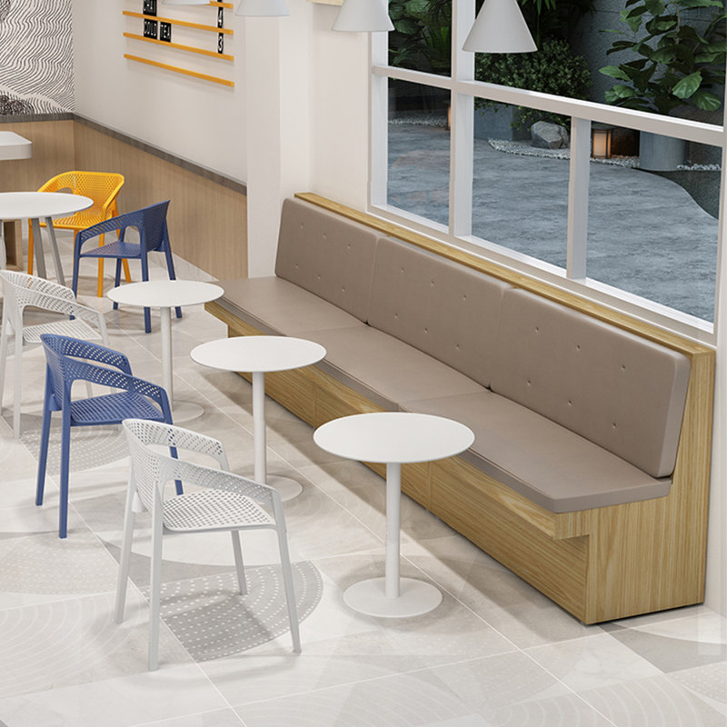 Banc rembourré en similicuir simple Simple Cafe
