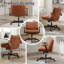 Chaise de bureau à pieds croisés avec accoudoirs rabattables et siège large, chaise de bureau ergonomique en tissu -1250909648