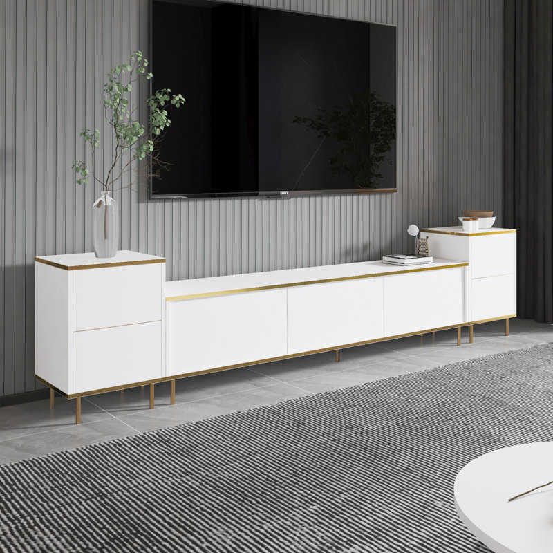 Keikei Unfinished TV Stand, Cream