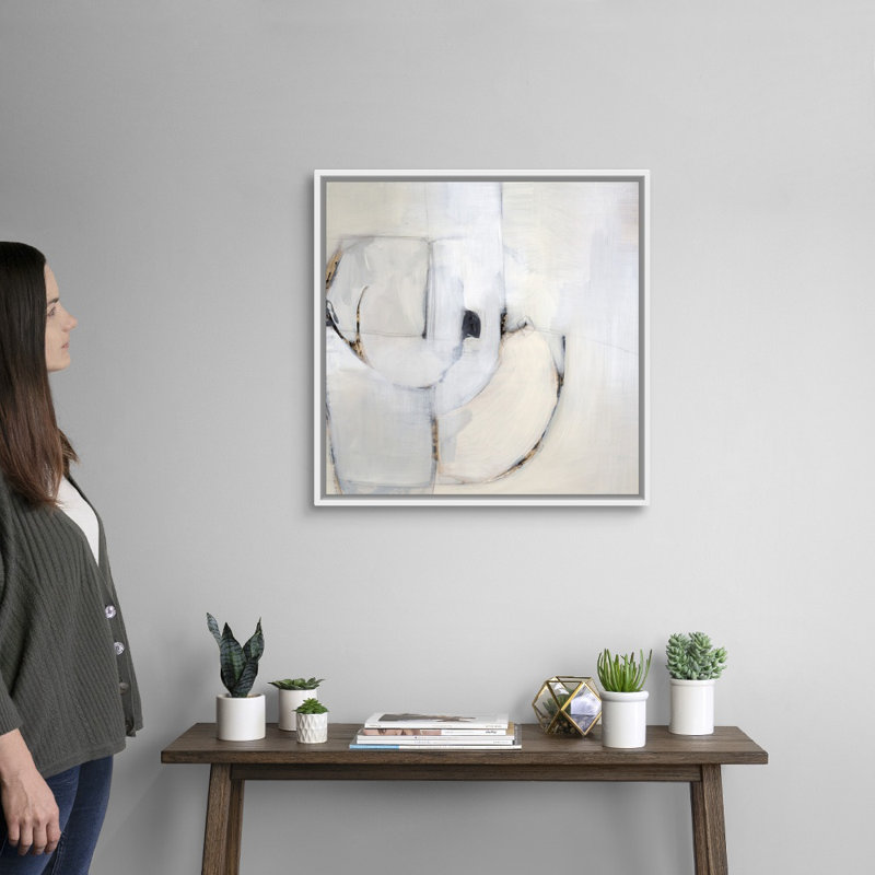 « Just just II » par Kari Taylor, reproduction d’art, Cadre blanc, H 26 po x l 26 po x 1,75 po