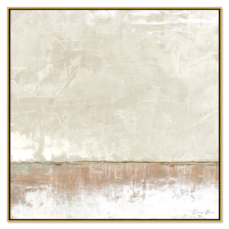 Delevan Better Days 2 - reproduction sur toile avec cadre flottant, H 46,5 po x l 46,5 po, Doré