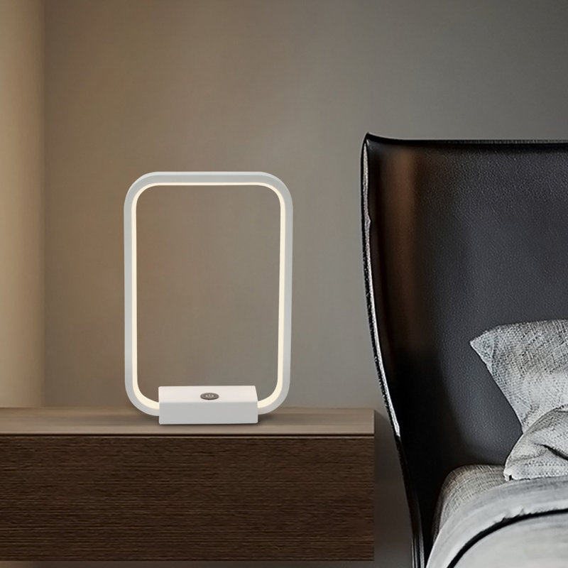 Lampe de table à intensité variable avec ports USB et contrôle tactile pour bureau de chambre à coucher