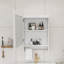 Armoire à pharmacie murale blanche 20 po, armoire de toilette 3 en 1, avec tablette réglable et porte à fermeture douce, miroir haute définition