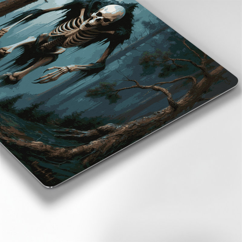 Art mural gris en métal Sci Fi Wendigo, H 240 po x l 240 po x P 0,05 po