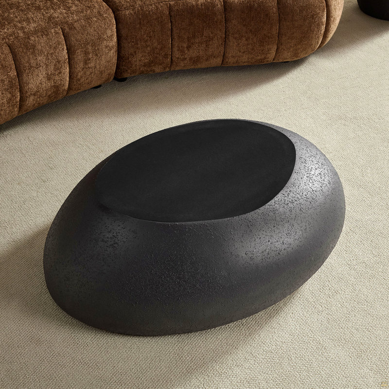 Table basse elliptique 43,31 po, Noir