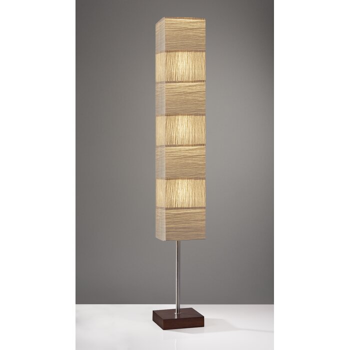 Beachcrest Home Zana 72'' Walnut Wood Column Floor Lamp & Reviews | Wayfair