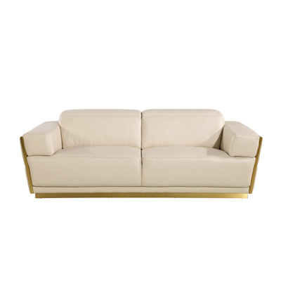 Sylvian Top Grain Genuine Italian Leather Sofa