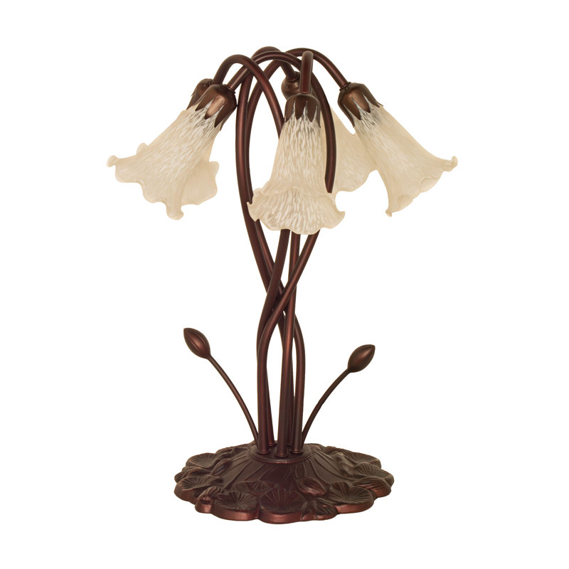 Tiffany Table Lamp, Rocker, White