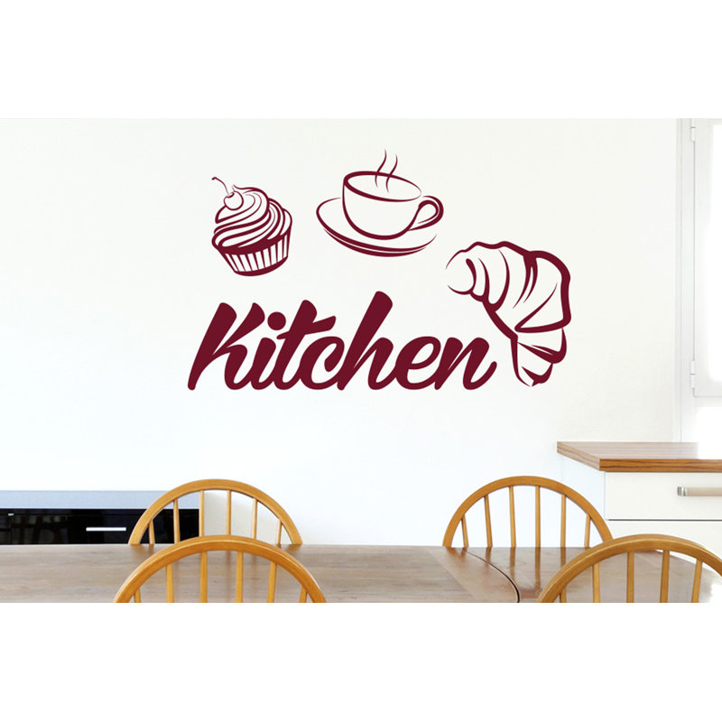 Food & Beverage Wall Decal, Burgundy