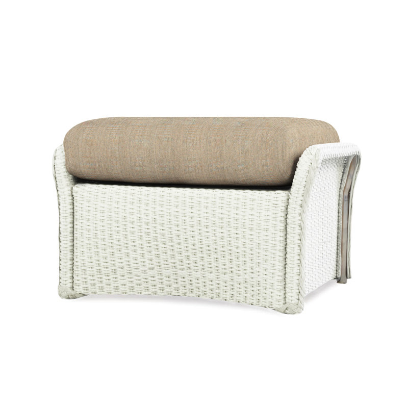 Weekend Retreat Outdoor Ottoman, Remy Pebble, Hickory