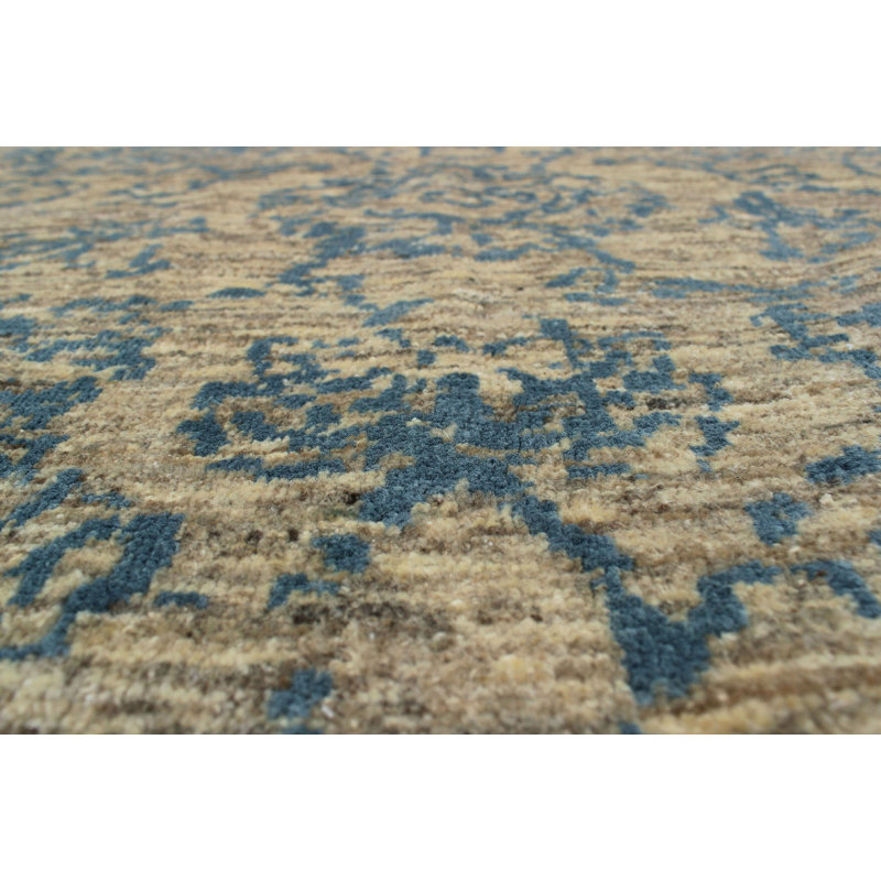 Tapis de zone noué la beige 5 pi 11 po x 8 pi 10 po one-of-kind Alvey