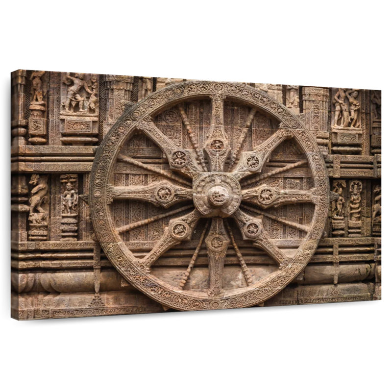 Senne rétro en bois sculpté, H 34 po x l 51 po