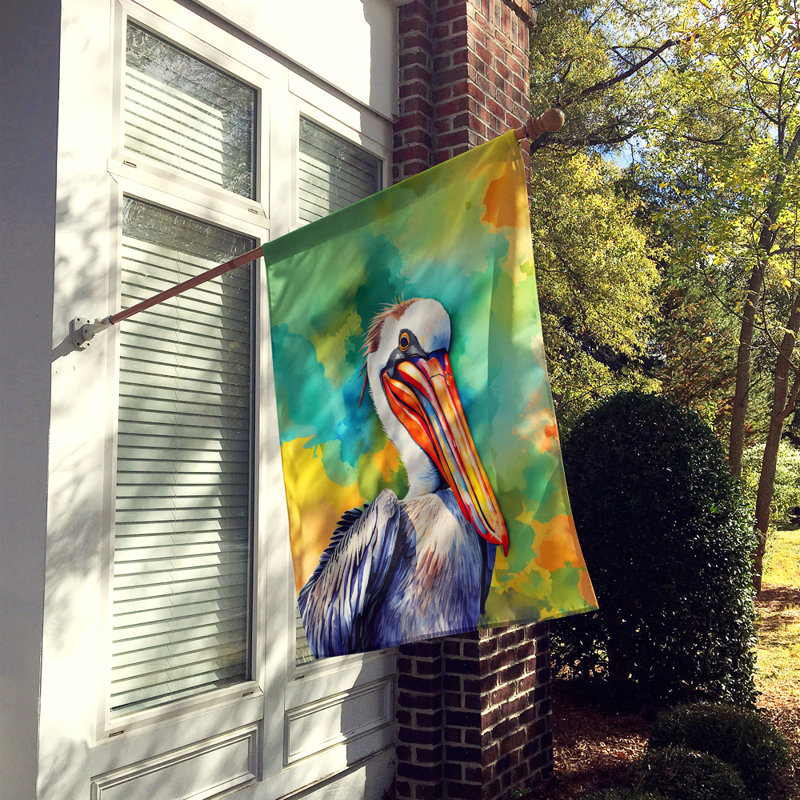 Drapeau de maison de pélican hippie