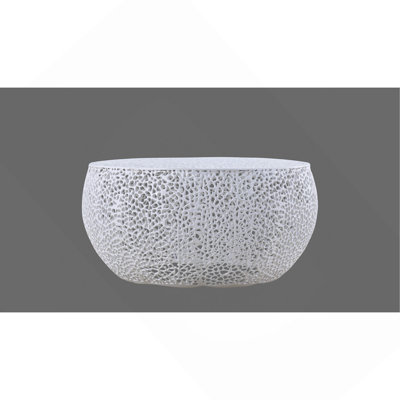 Table basse ronde blanche