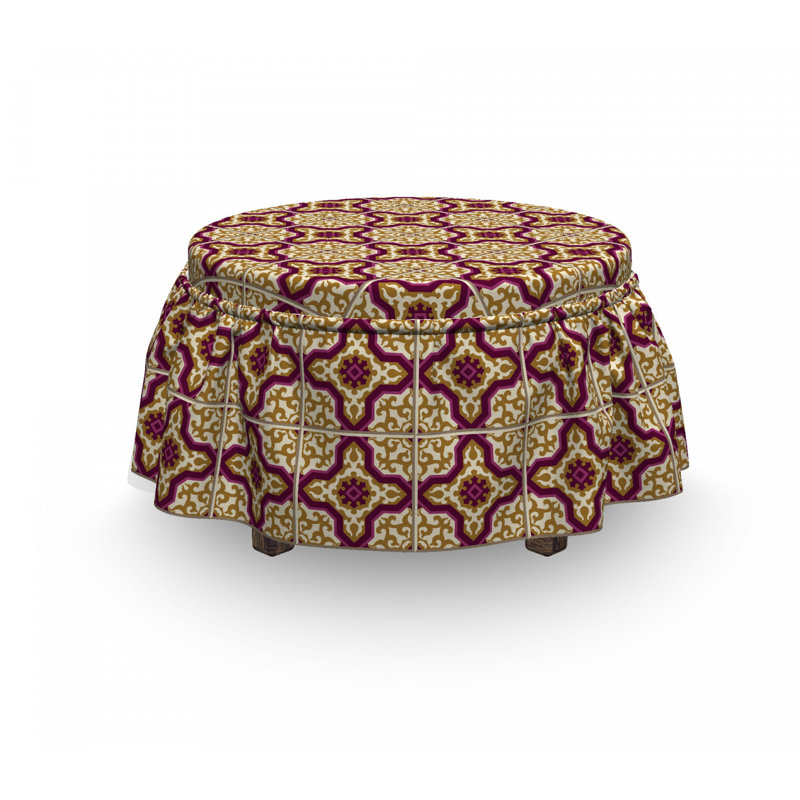 Housse pour repose-pieds mosaïque traditionnelle mosaïque