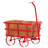 Red Metal Wagon Planter with Coco Liner