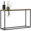 Élégant buffet moderne avec pieds en métal, noir et chêne, 39,4 x 31,5 x 11,8 pouces | Panneau de particules 100% mélaminé, épaisseur: 0,7 pouce | Parfait pour le rangement et la présentation du salon ou de la salle à manger