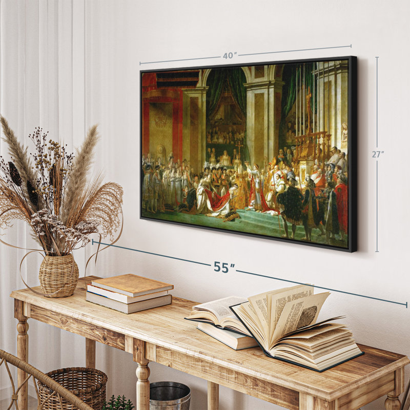 "Le couronnement de Napoléon", H 27 po x l 40 po