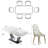 7 - Piece Sintered Stone Top Pedestal Dining Table Set-1108179374