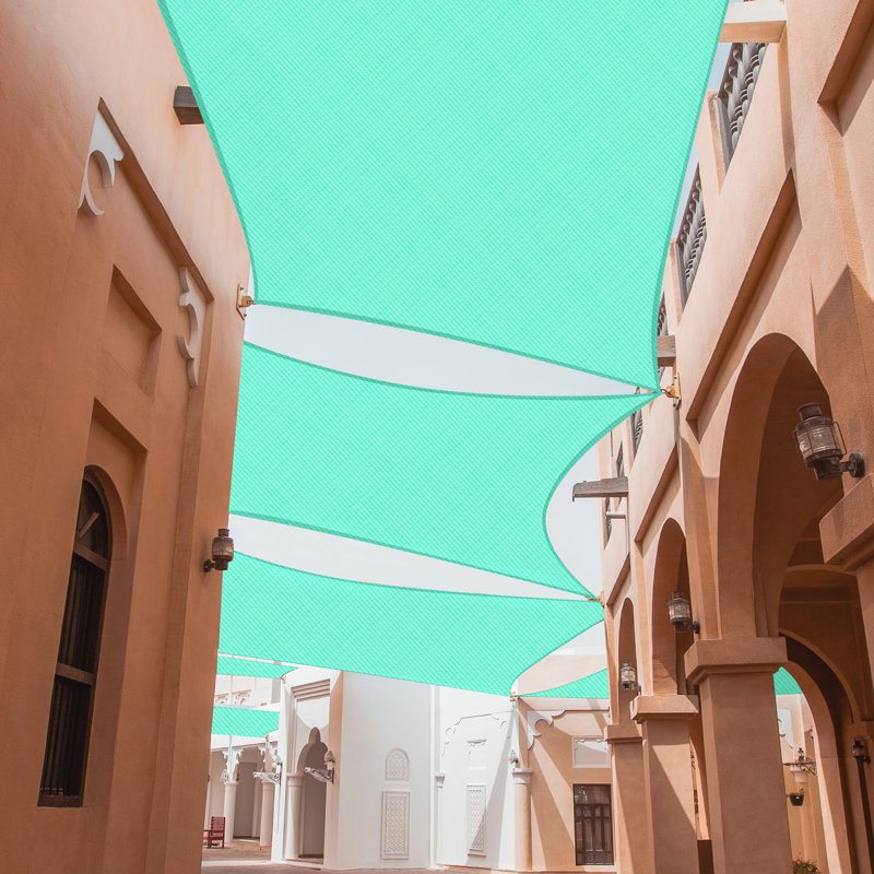 Yescom 13X10ft 97% UV Block Rectangle Sun Shade Sail Outdoor Patio Outdoor Garden Cour, Turquoise perlé