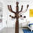 Free Standing Coat Rack With 14 Hooks, Adjustable Height Tree Coat Stand For Entryway, Hallway, Home Office, Bedroom, Made Of Natural Solid Wood