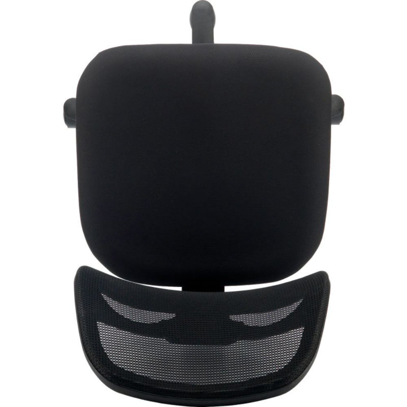 Black Mesh and Fabric Armless Task Office Chair