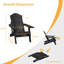 Chaise Adirondack réglable avec porte-gobelet, chaise toutes saisons pour terrasse-129519676