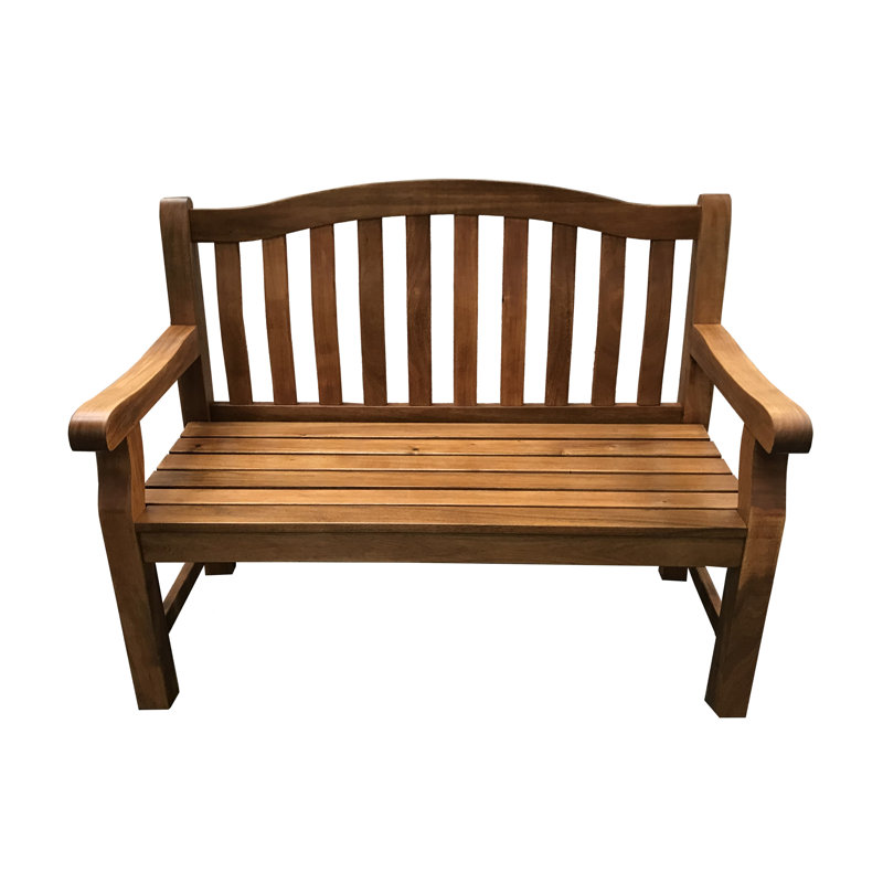 Solid Wood Acacia Outdoor Bench, H94 x W120 x D65cm