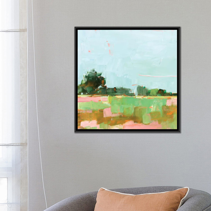 «Summer Glow II» par Ethan Harper - reproduction d'art, Toile avec cadre noir, Pas de tapis, H 26 po x l 26 po x P 1,5 po