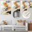 Gris et or coucher de soleil Collage V - Collages abstraits, art mural en métal-2024957536