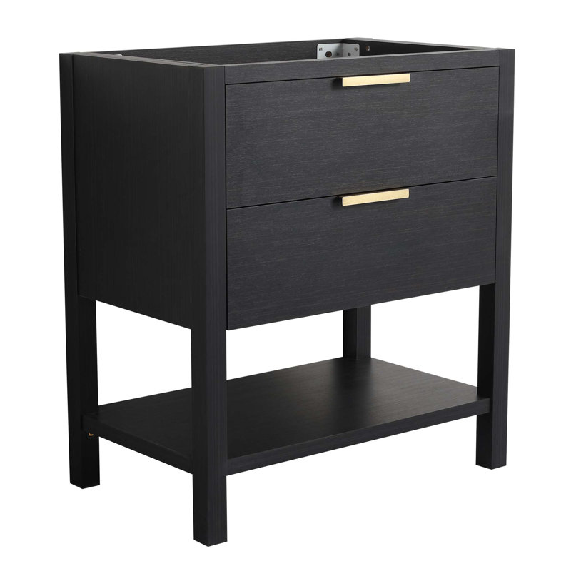 Contreplaqué de meuble-lavabo 30 po avec 2 tiroirs, Or