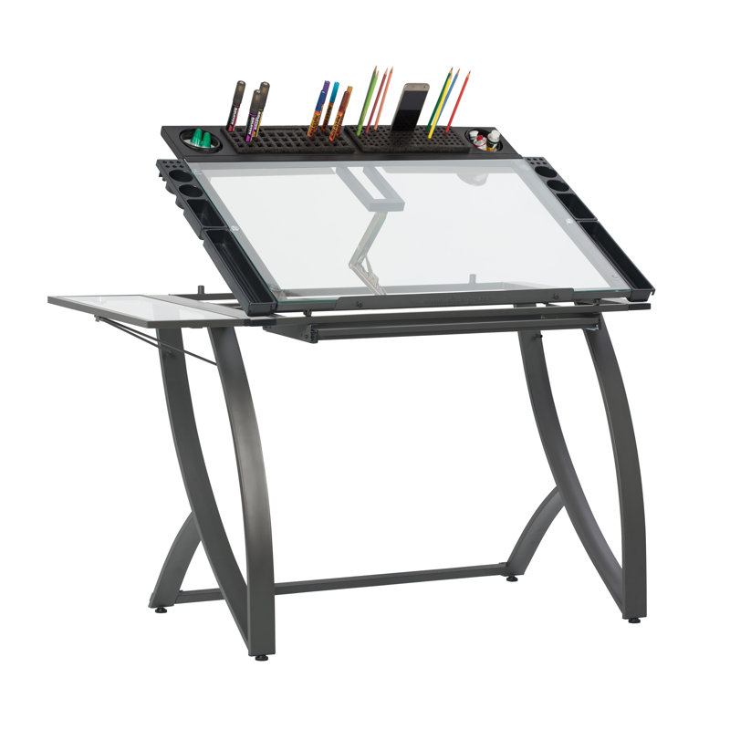 Table d'artisanat en verre Courson