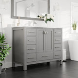 Eviva London 54"W x 18"D Bathroom Vanity with Undermount Porcelain Sink