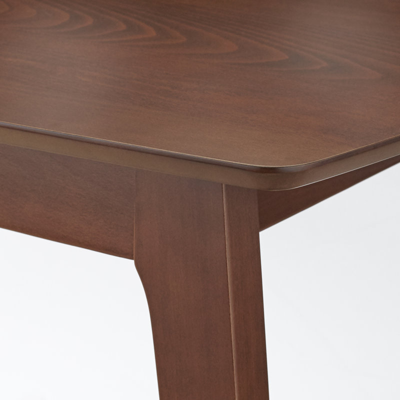 Ensemble de salle à manger Brunehilde, Noyer / jaune, Ensemble de cinq pièces : table, quatre chaises