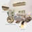 8 - Light 48" Metal Farmhouse Crystal Dimmable Flush Mount
