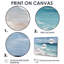 «Blue and White Coastal Beach Wonder», reproduction d'art sur toile encadrée plage blanche-427838996-427838986-427838989