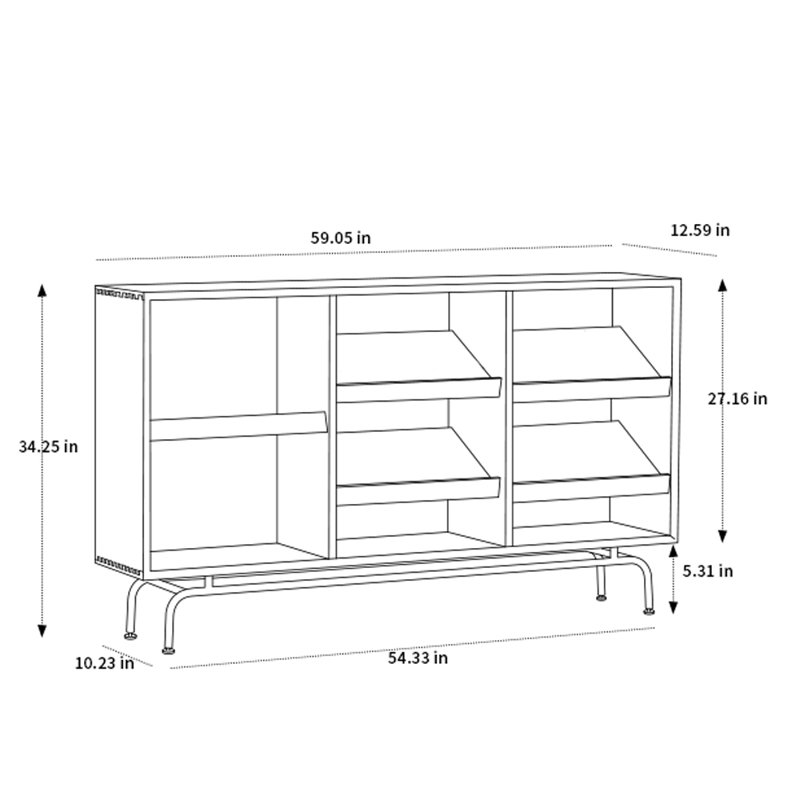 All Solid Wood Lattice Bookcase