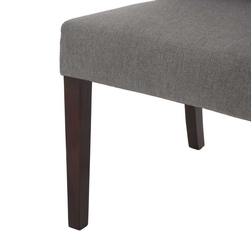 Chaise de salle à manger rembourrée Toshia, Gris foncé