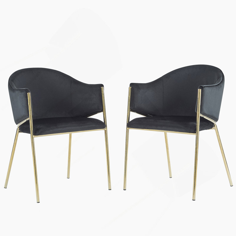 Chaise rembourrée Modern, Noir
