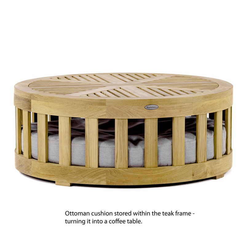 Westminster Teak Round Ottoman