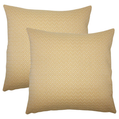  Geometric Cotton Throw Pillow