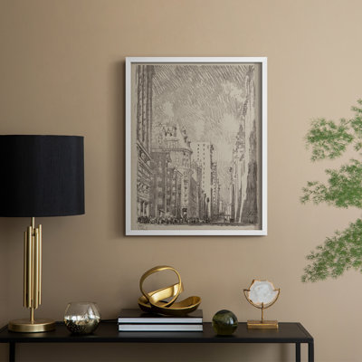 Croquis rétro, reproduction encadrée Lxxx - bois massif