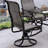 Angeli Outdoor Steel  Swivel Patio Dining Armchair-1107739635