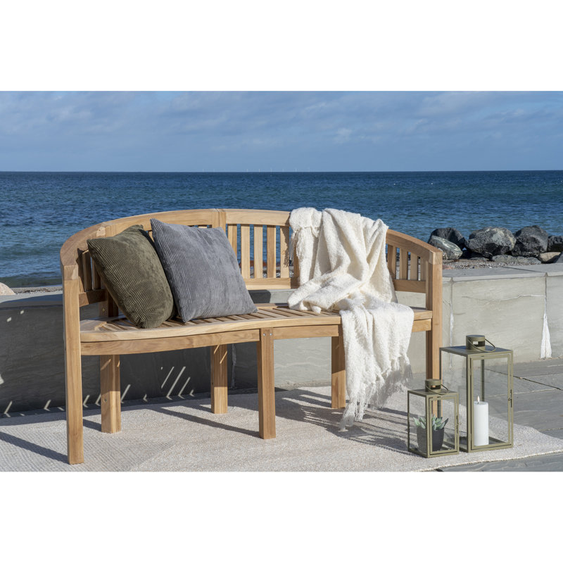 Mahoning Solid Wood Teak Outdoor Bench