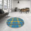 Tapis à motifs jaune / bleu-1830958670